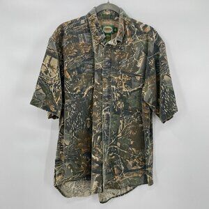 Cabela’s Outdoor Gear Camouflage Short Sleeve Button Down Shirt Men's Size M